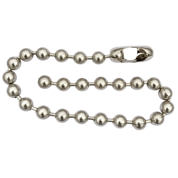 13mm Extra Large Silver Steel Ball Chain Mens Necklace with Durable Pr